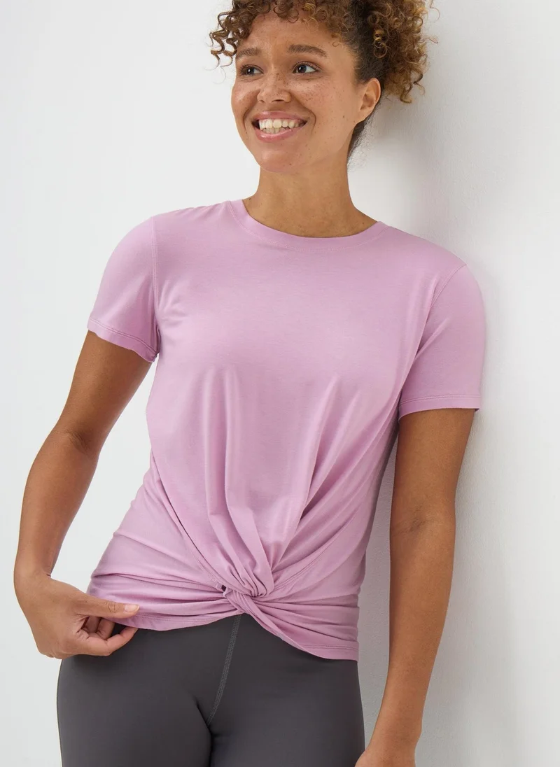 Matalan Souluxe Pink Twist Knot T-Shirt