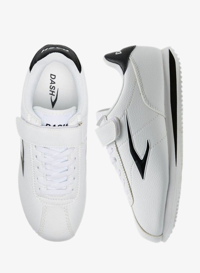 Dash Panelled Sneakers with Hook and Loop Closure - Image 3
