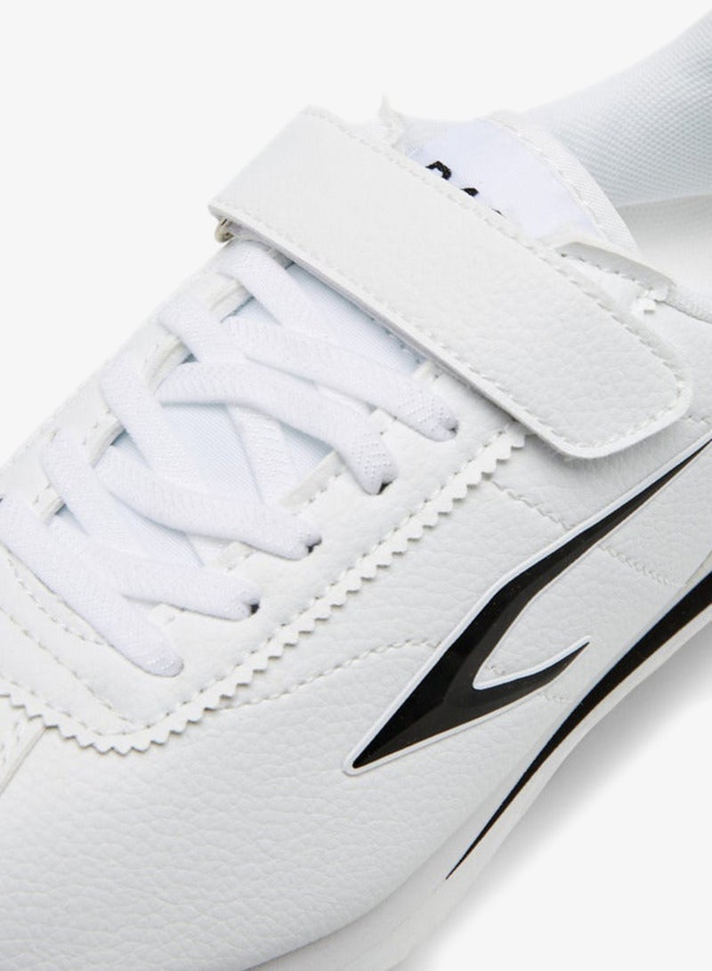 Dash Panelled Sneakers with Hook and Loop Closure - Image 4