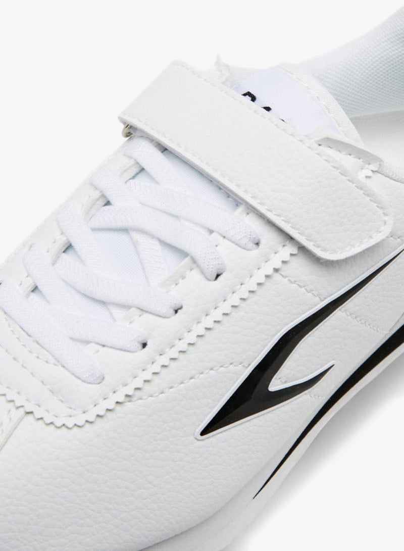Dash Panelled School Sneakers With Hook And Loop Closure - Image 4