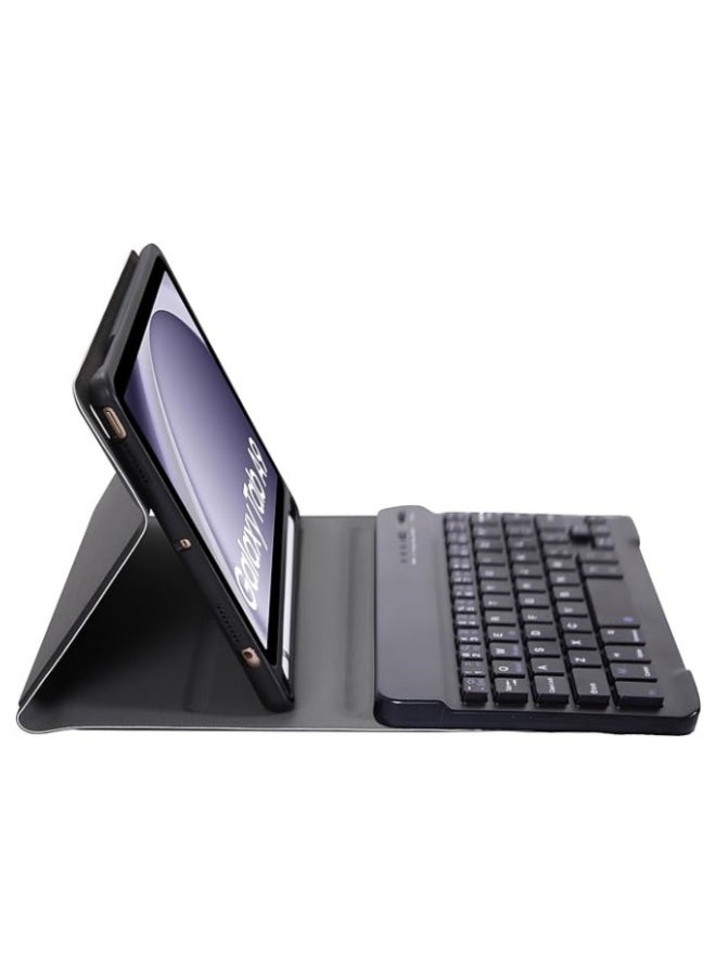 Generic - Keyboard Case Compatible with Samsung Galaxy Tab A9 8.7 inch (SM-X110/X115) Slim PU Cover Detachable Wireless Galaxy Tab A9 Tablet Keyboard Case with Pen Holder - Image 1