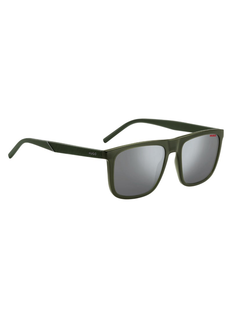 HUGO - Men's Uv Protection Rectangular Shape  Sunglasses Hg 1304/S Grey 45 - Lens Size: 45.1 Mm - Green - Image 1