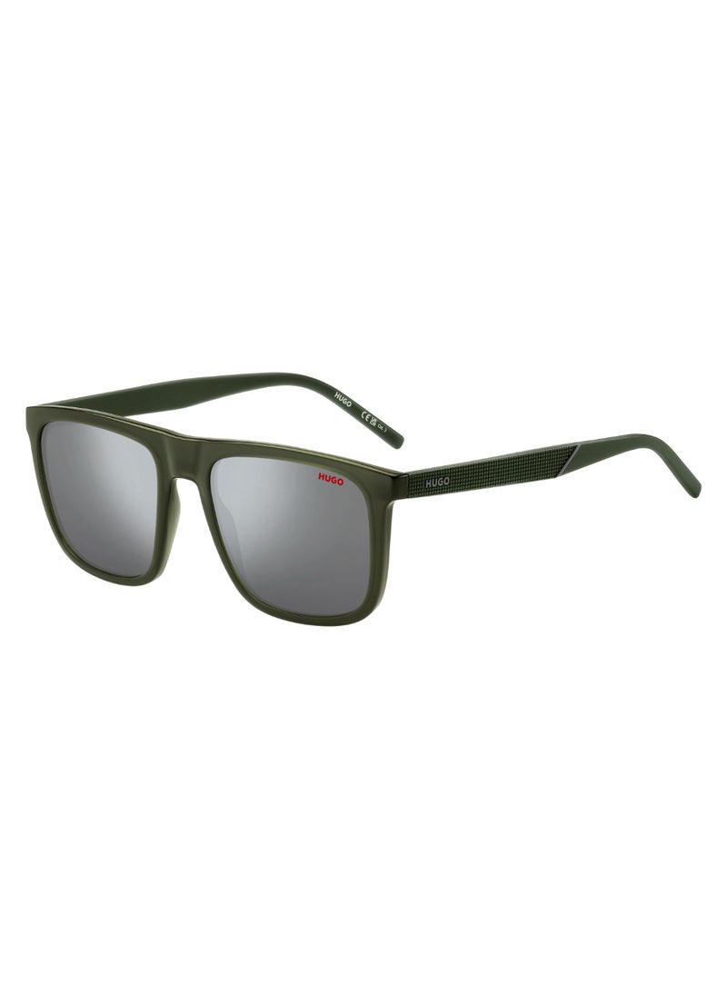 HUGO - Men's Uv Protection Rectangular Shape  Sunglasses Hg 1304/S Grey 45 - Lens Size: 45.1 Mm - Green - Image 1