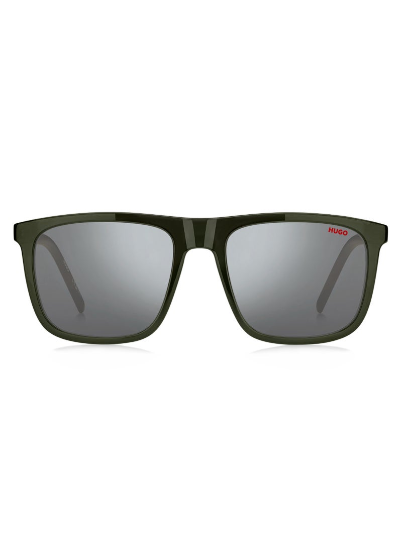HUGO - Men's Uv Protection Rectangular Shape  Sunglasses Hg 1304/S Grey 45 - Lens Size: 45.1 Mm - Green - Image 1
