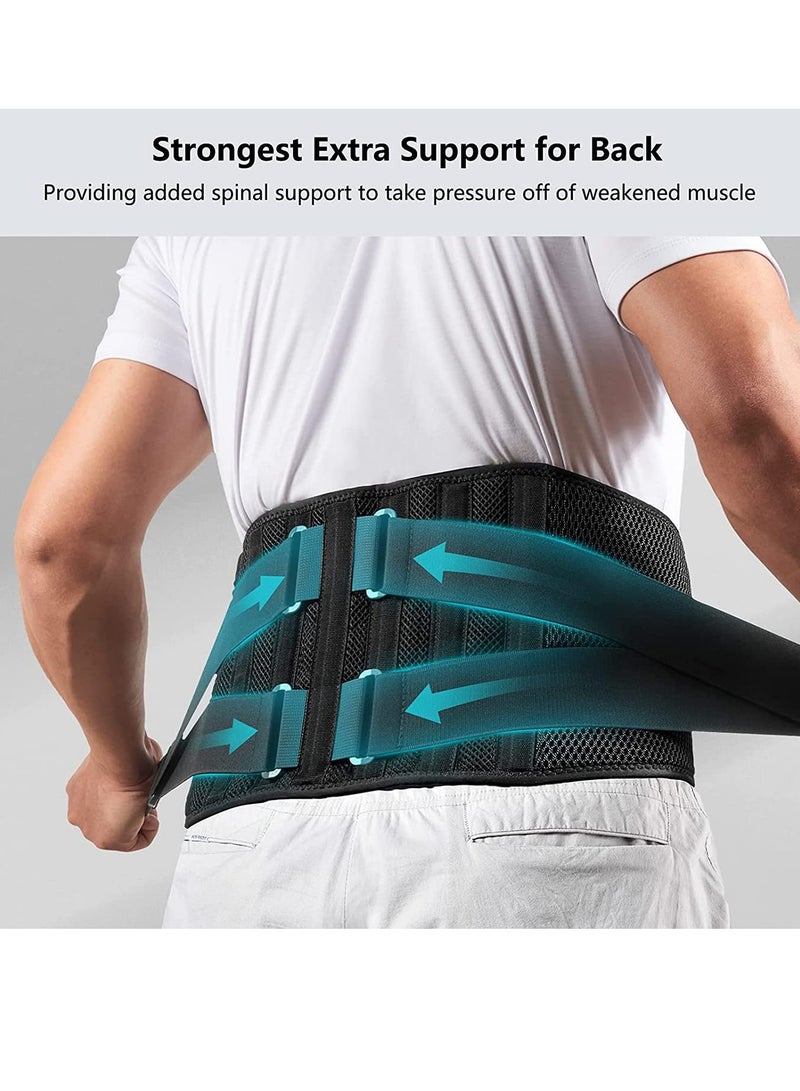 general Air Mesh Back Brace for Men Women Lower Back Pain Relief with 7 Stays, Adjustable Back Support Belt for Work, Anti-skid Lumbar Support for Sciatica Scoliosis - Image 3
