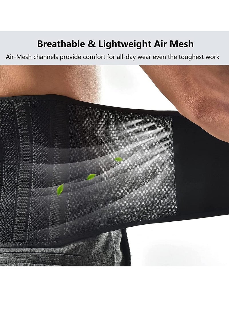 general Air Mesh Back Brace for Men Women Lower Back Pain Relief with 7 Stays, Adjustable Back Support Belt for Work, Anti-skid Lumbar Support for Sciatica Scoliosis - Image 4