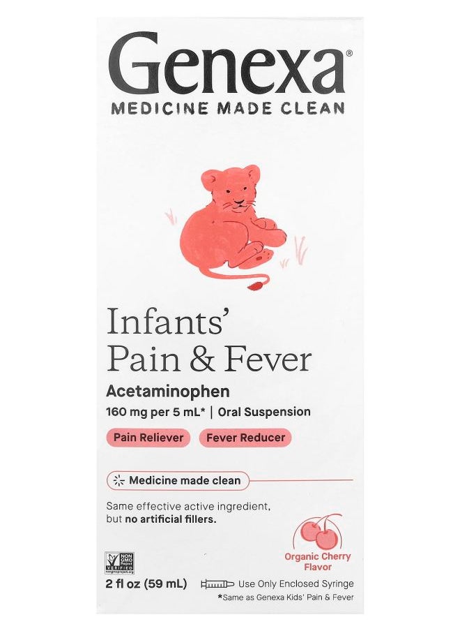Genexa Infants' Pain & Fever Organic Cherry  2 fl oz (59 ml) 