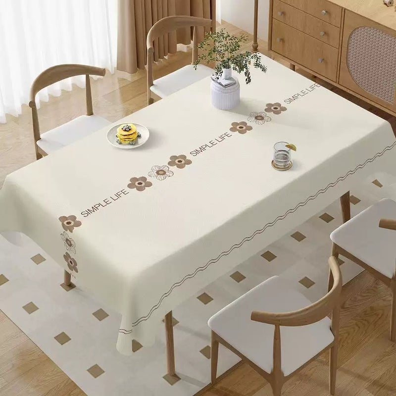 New Chinese-style tablecloth, oil-proof, waterproof, washable, and scalding-proof. 2025 new light luxury and high-end dining table mat, coffee table tablecloth - Image 3