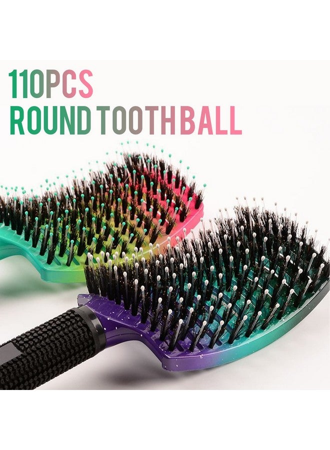 Cappuvini Hairstreaq Detangling Brush Detangling Brush Boar Bristle Hair Brush Detangle Brush Boar Bristle Brush Voremy Magic Brush Detangler Comb Flexible Detangle Comb Detangling Comb (Iridescent A) - Image 4