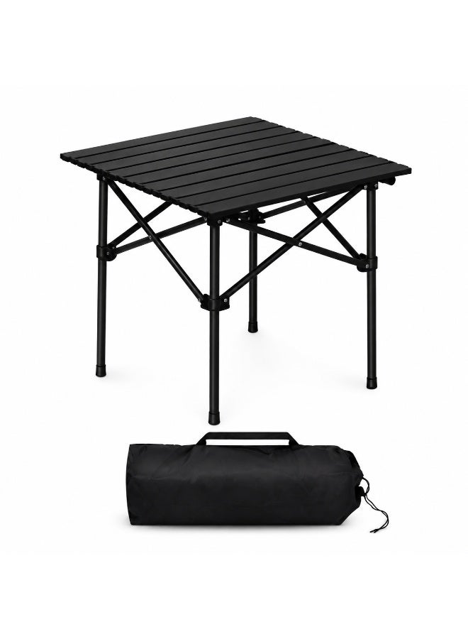 Toshionics Outdoor Camping Folding Table – Lightweight Portable Aluminum Roll Up Table with Carry Bag, Compact Foldable Picnic Table for Hiking, Fishing, Beach, BBQ, Cooking, Travel, Festival & Indoor Outdoor Use-53.5×55×49.5 cm - Image 1