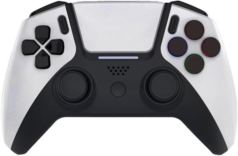 Wireless Gamepad Remote Controller Compatible with PS4 Console/Pro/Slim and PC has 6 Axis motion sensor, Dual Vibration Motor, Audio Jack (White V2) - Image 1