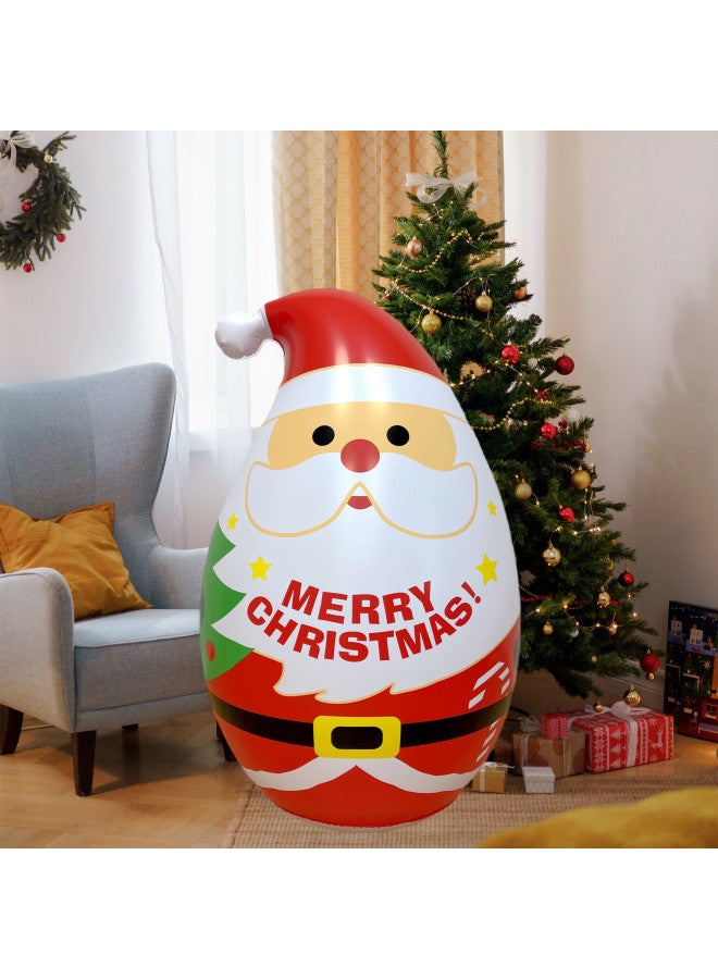 Cross Border Snowman Santa Claus Toy Tumbler  Pumpkin Man Party Decoration Gas Model-Color:Luminous Snowman Tumbler Plus Little Foot Pump  - Image 5