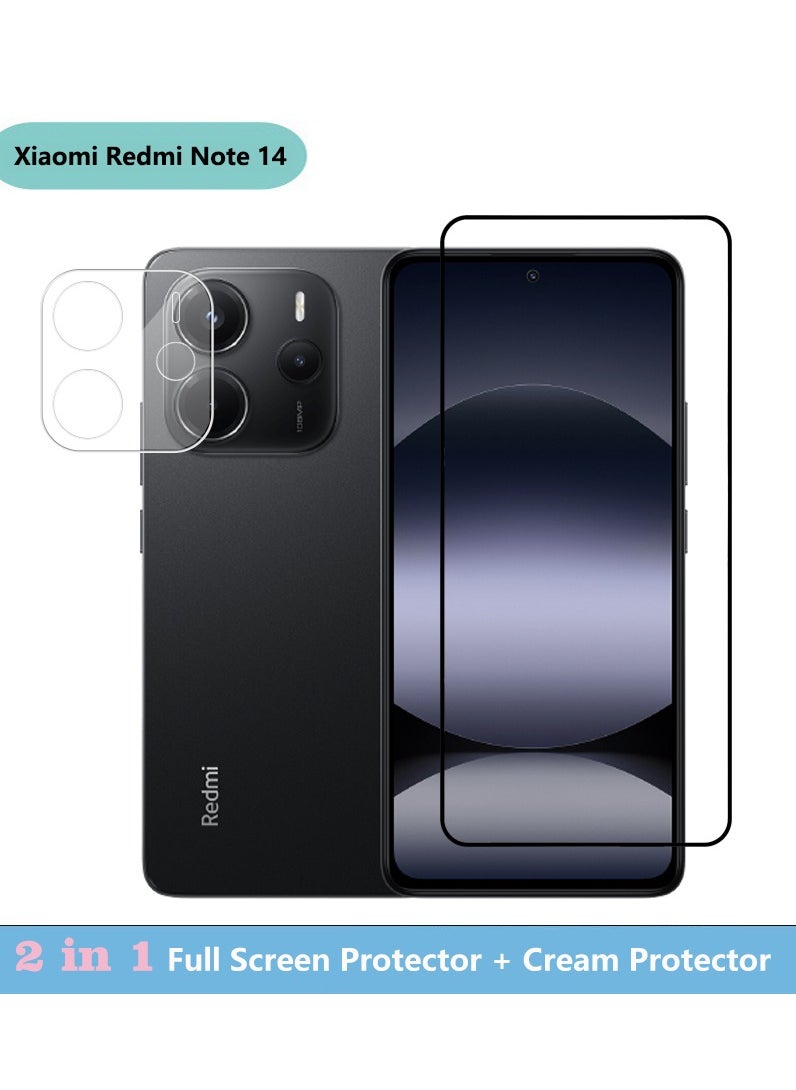 2 in 1 Xiaomi Redmi Note 14 5G Screen & Camera Protector - High Transparency Full Coverage Shield for Scratch & Impact Protection