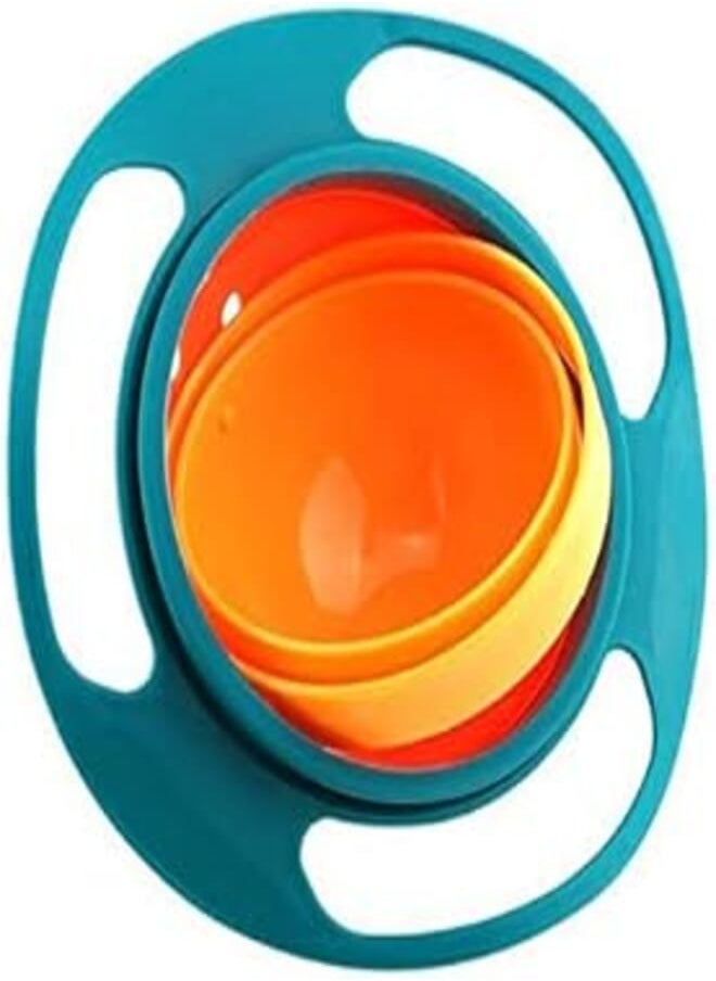Generic Universal Gyro Bowl Practical Design Children Rotary Balance Bowl Novelty Gyro Umbrella Bowl 360 Rotate Spill-Proof Bowl 