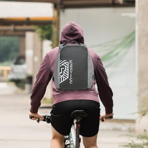 Kaaytee Voyager Plus Anti Theft Number Lock Backpack Bag with 15.6 Inch Laptop Compartment, USB Charging Port & Organizer Pocket for Men Women Boys Girls- (grey) - Image 4