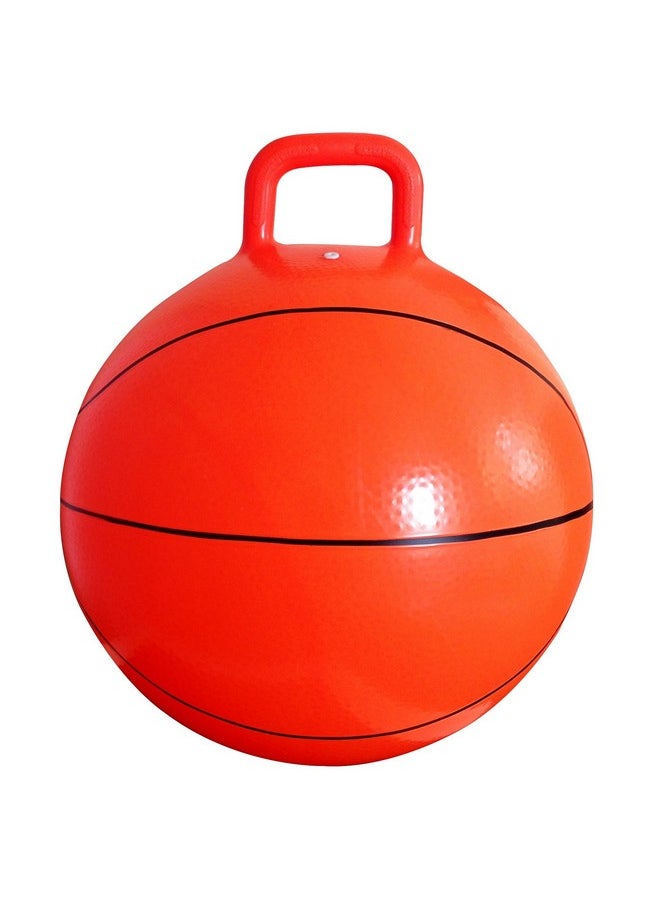 AppleRound - Space Hopper Ball With Pump In Basketball Style 18In/45Cm Diameter For Ages 36 Hop Ball Kangaroo Bouncer Hoppity Hop Sit N Bounce Jumping Ball - Image 1