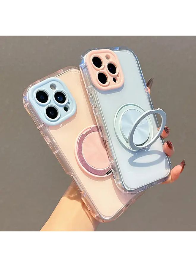 حافظة دوارة بتصميم حلوى أزرق فاتح لهاتف iPhone 16 Pro Max مع حماية من الصدمات وحامل قابل للتعديل بزاوية 360 درجة - Image 5