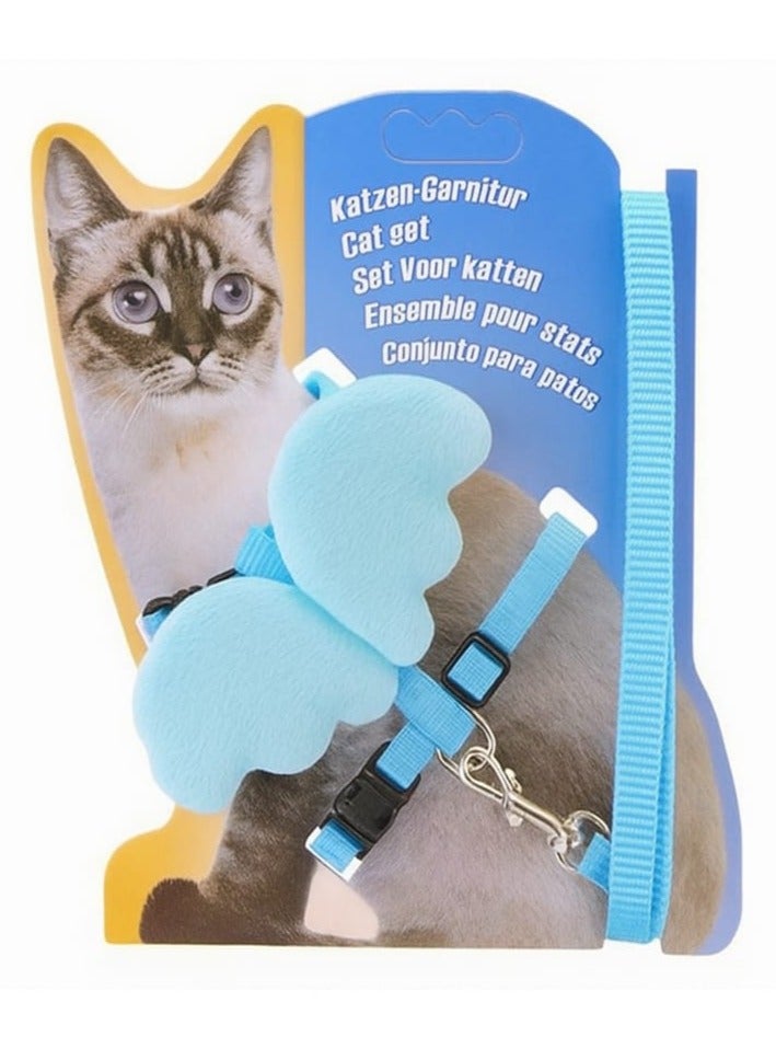 An easy-to-use, butterfly-shaped cat collar and leash for female kittens and puppies
