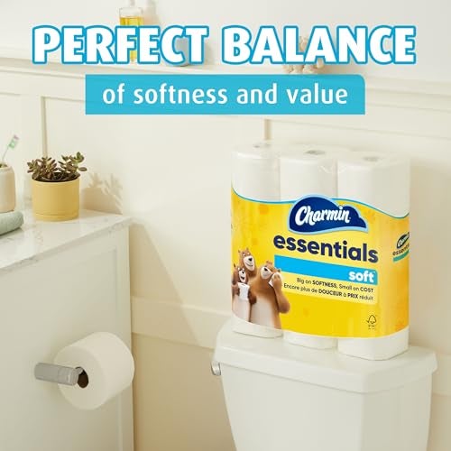 Charmin Essentials Soft Toilet Paper 6 Mega Rolls, 330 sheets per roll - Image 4