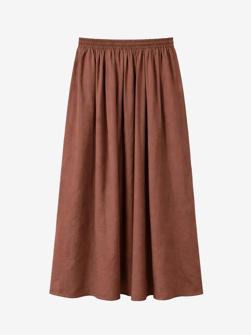 MixRay Mixray High Waist Maxi Skirt with Drawstring Waist