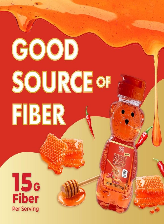 ChocZero Sugar Free Hot Honey, Vegan Spicy Honey Substitute, Keto Friendly, Low Carb, All Natural Red Chili Pepper Infused Sweet & Spicy Sauce, 10.5 oz Bottle - Image 4