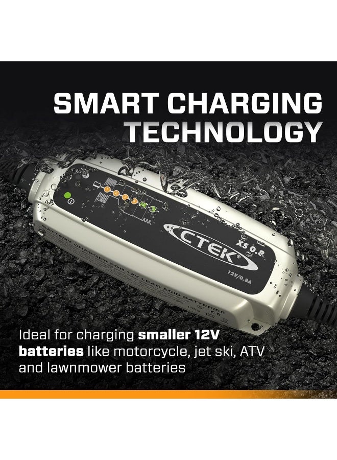 CTEK CTEK XS 0.8 Amp Smart Battery Charger 12V - Automatic Trickle Charger & Battery Maintainer for Motorcycles, ATVs, Jet Skis, Lawn Mowers, and Small Vehicles - UK Model - Image 4