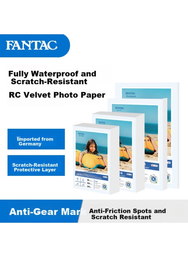 Fantac Rc Waterproof Suede Scratch-resistant Photo Paper 6r/8 Inch 255g Color Inkjet Printing Photo Paper 30 Sheets 9895-732 - Image 1