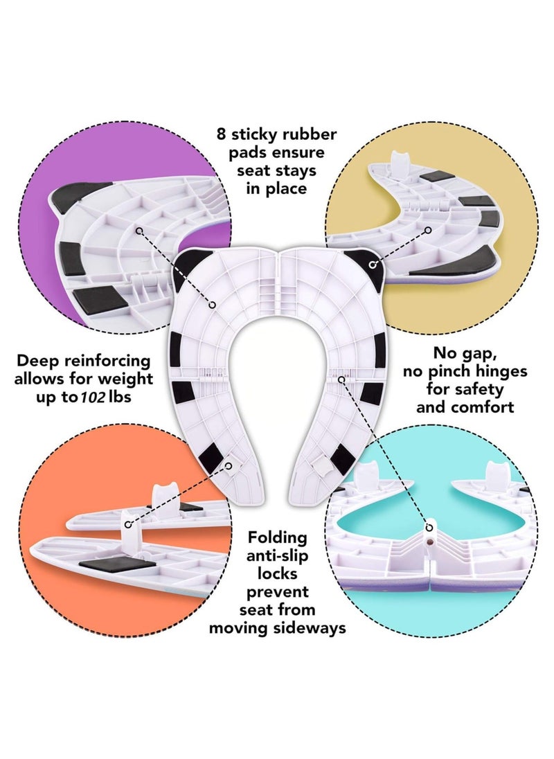 Generic Toddler Toilet Seat Cover, Upgrade Portable Potty Seat With Splash Guard For Toddler  - Image 4