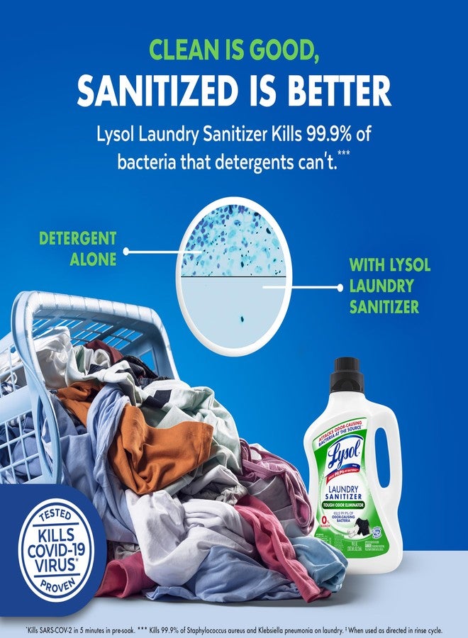 Lysol Tough Odor Eliminator Laundry Sanitizer Additive, Sanitizing Liquid for Gym Clothes and Activewear, 0% Bleach, Eliminates Odor Causing Bacteria, 90oz - Image 4