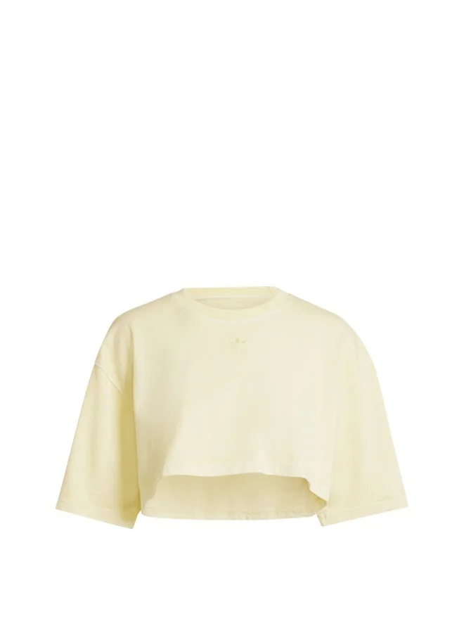 adidas adidas ESS+ CROP TEE Yellow Originals Women T-SHIRTS