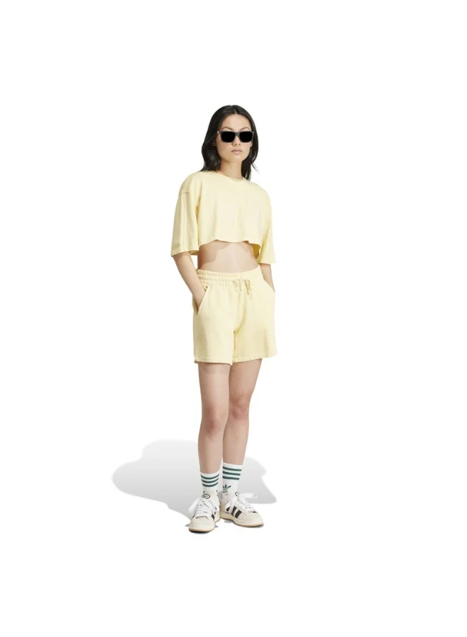 adidas adidas ESS+ CROP TEE Yellow Originals Women T-SHIRTS