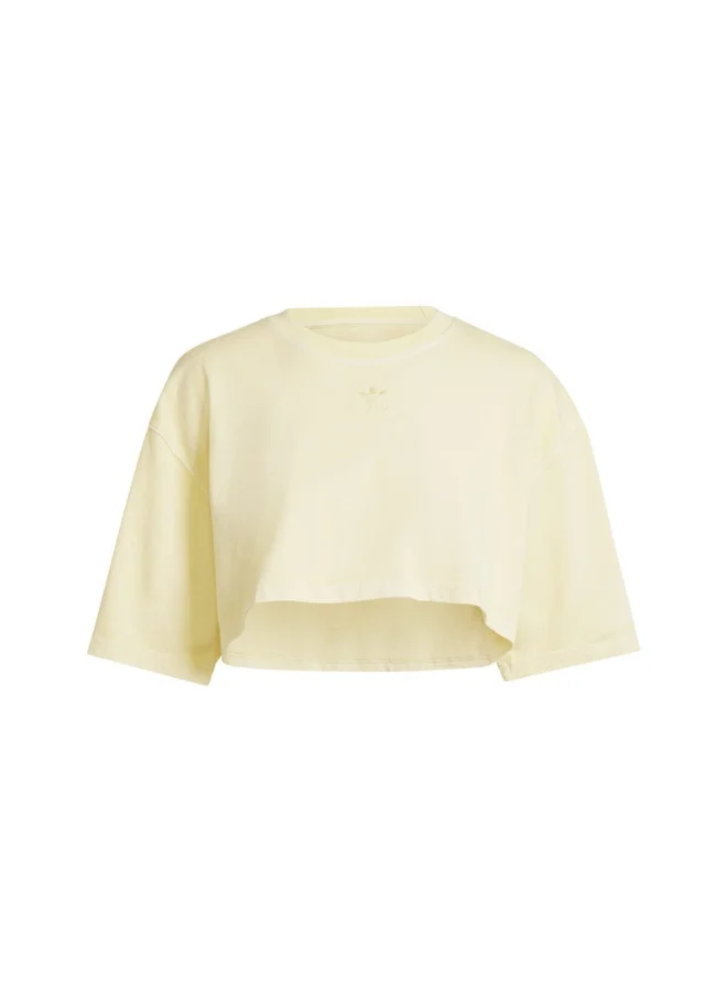 adidas adidas ESS+ CROP TEE Yellow Originals Women T-SHIRTS