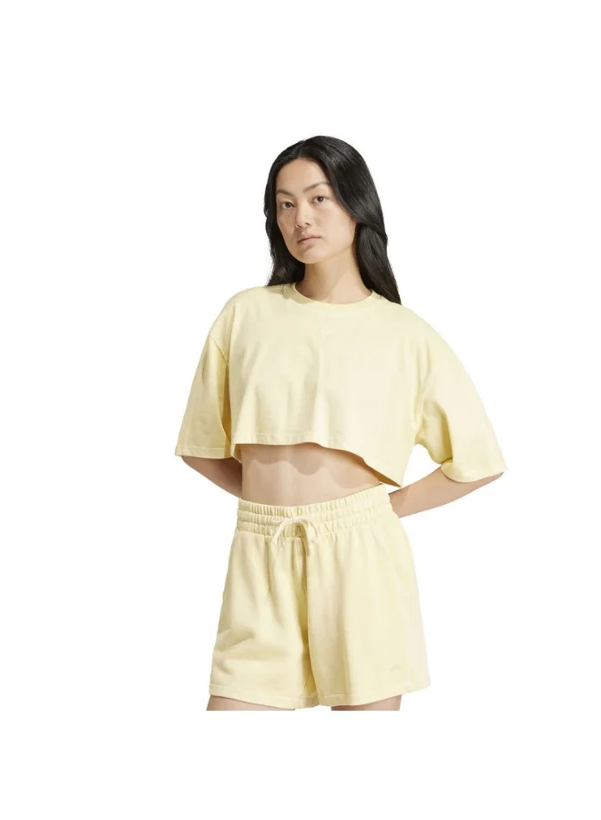adidas adidas ESS+ CROP TEE Yellow Originals Women T-SHIRTS