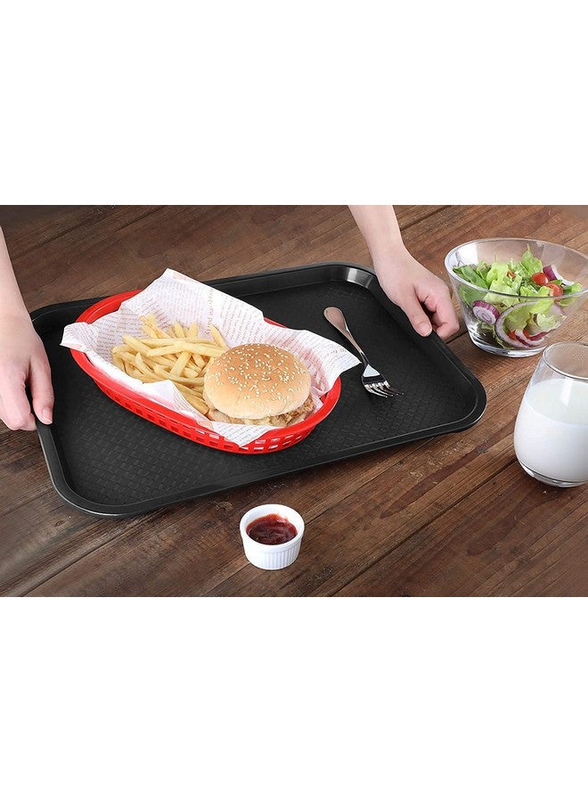 Improvhome Serving Platter/Tray Made of Premium Plastic Rectangular Shape (16 X 12 inches) (Black) (1) - Image 3