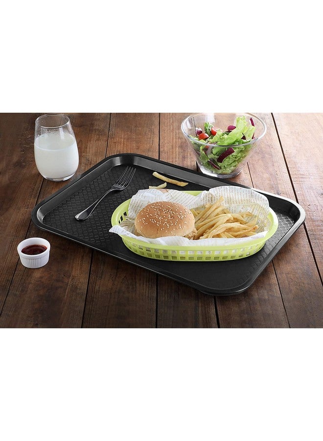 Improvhome Serving Platter/Tray Made of Premium Plastic Rectangular Shape (16 X 12 inches) (Black) (1) - Image 2