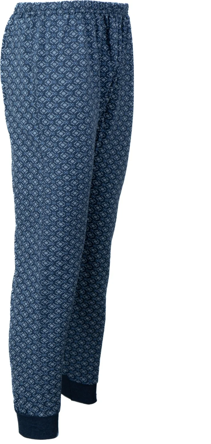 Oppland Men's Winter Pajamas Cotton Thick Fleece Lined Patterned Elastic Legs Keeps You Warm and Comfortable