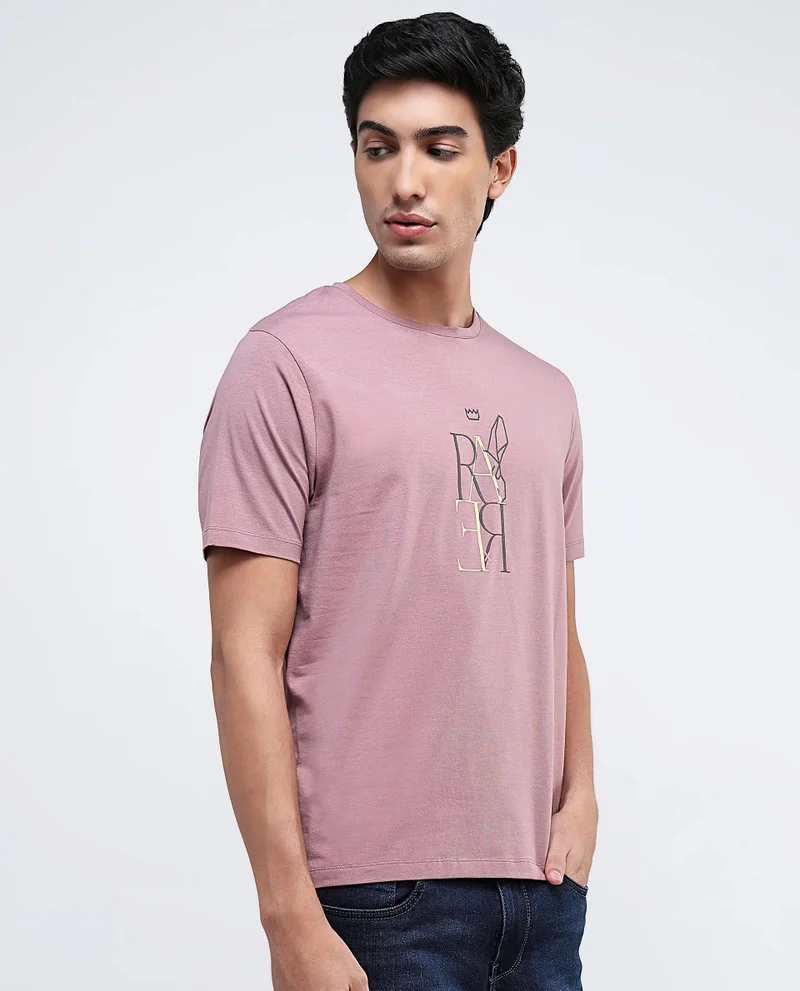 Rare Rabbit Men's Graphic Hd Print T-Shirt