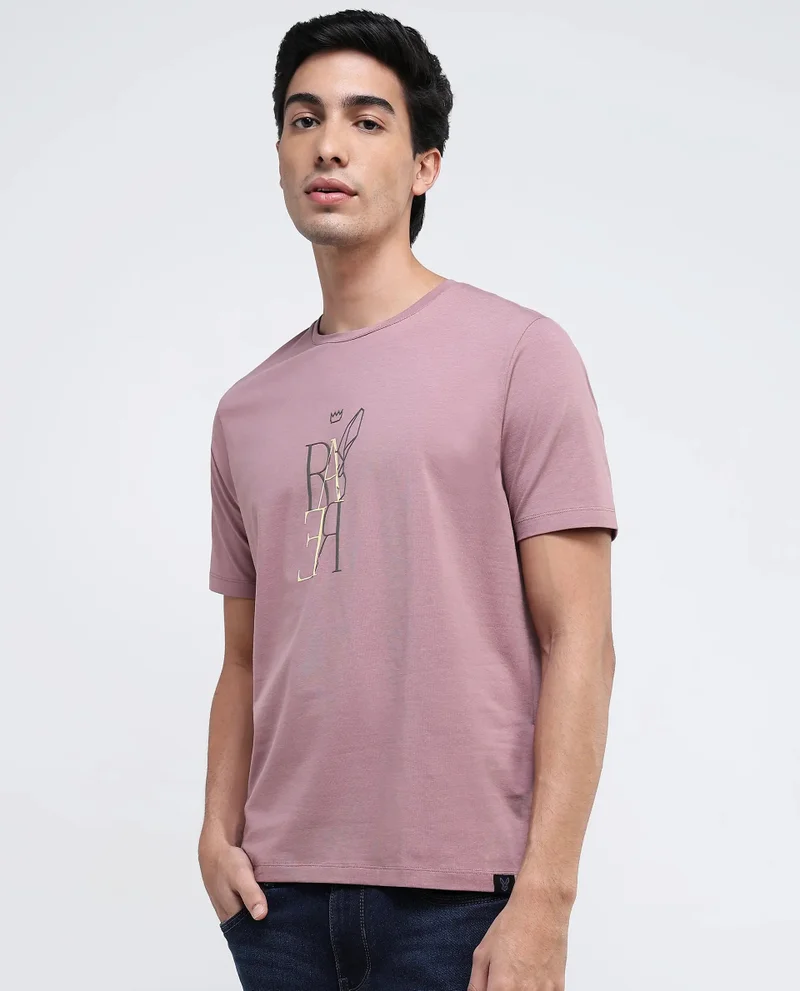 Rare Rabbit Men's Graphic Hd Print T-Shirt