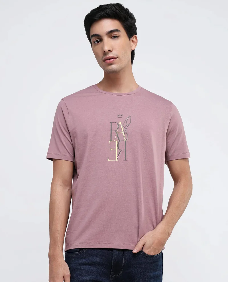 Rare Rabbit Men's Graphic Hd Print T-Shirt