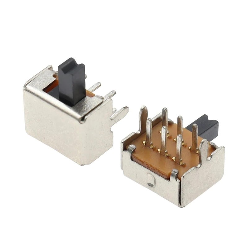 SK22D07VG4 مفتاح تبديل 2P2T 6 دبابيس مقبض عالي 4 مم قطعة واحدة - Image 1