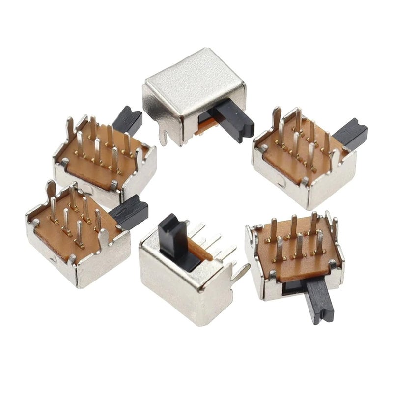 SK22D07VG4 مفتاح تبديل 2P2T 6 دبابيس مقبض عالي 4 مم قطعة واحدة - Image 3