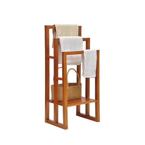 IThree Wooden Furniture Solid Wood Towel Rack | Holder for Bathroom & Living Room - Image 5