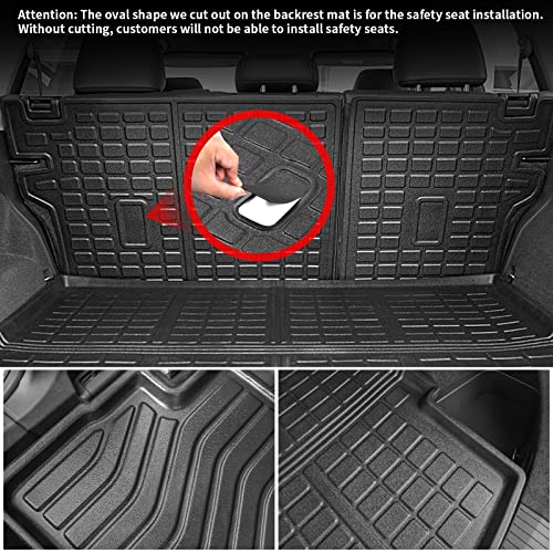 Xipoo Floor Mat Compatible with 2021-2025 Nissan Rogue Floor Mat Cargo Mat Backrest Mat Replacement for 21-25 Nissan Rogue Accessories (Fit 2021-2025 Nissan Rogue,Cargo Mat+Backrest Mats+Floor Mats) - Image 4