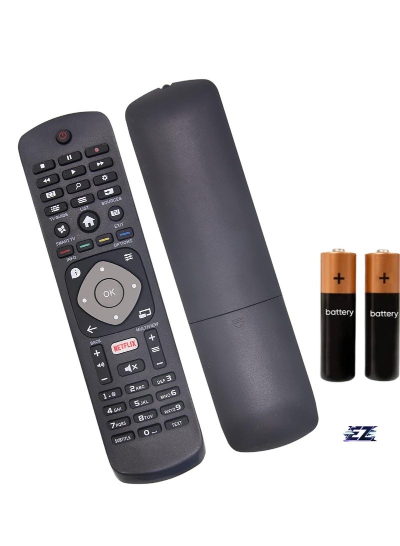ELTRAZONE Replacement Universal Remote Control for Philips Smart TV - Works with All Philips Models, Includes Netflix Button, No Setup Required, with Battery - Image 1