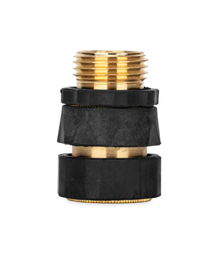 Camco كامكو 5/8" نحاس وفولاذ فصل خرطوم سريع - الاتصال والفصل بين ملحقات الخرطوم المتعددة | إيقاف تلقائي عند الفصل | 1 أنثوي و 3 ذكور توصيلات - 4 قطع - (20136) - Image 4