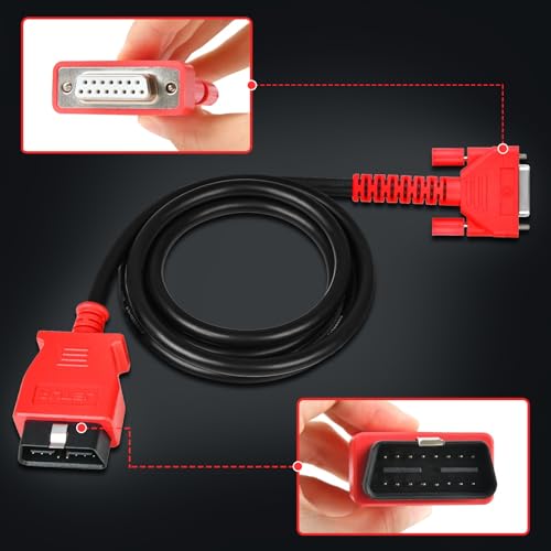 Autel OBD2 Cable, 16 Pin OBDII Diagnostic Test Cable Compatible with MK808Z, MK808Z-TS, MK808Z-BT, MP808Z-TS, DS808S, MK808, MX808S, MX808S-TS, MK900, MS906S, DS900 - Image 3