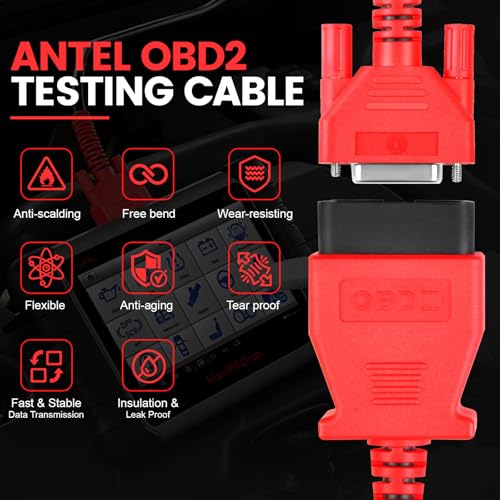 Autel OBD2 Cable, 16 Pin OBDII Diagnostic Test Cable Compatible with MK808Z, MK808Z-TS, MK808Z-BT, MP808Z-TS, DS808S, MK808, MX808S, MX808S-TS, MK900, MS906S, DS900 - Image 5