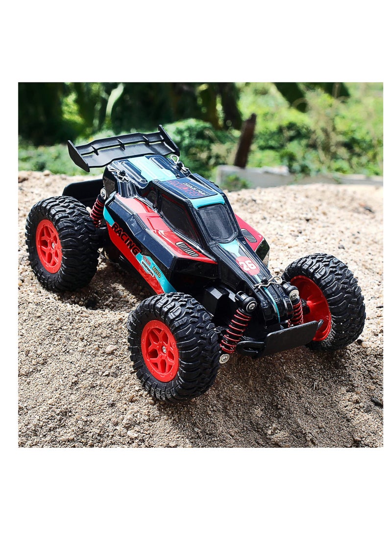 SYOSI Loozix RC Racing Car, 1:20 Scale 2.4GHZ Remote Control 20KM/H High Speed Racing RC Truck Electric Toy Vehicle with 2 Rechargeable Batteries for Boys Kids - Image 4