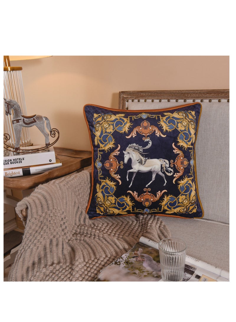 طقم غطاء وسادة على شكل حصان من Modern Home مقاس 45x45 سنتيمتر (لا يتضمن حشو الوسادة) - Image 4