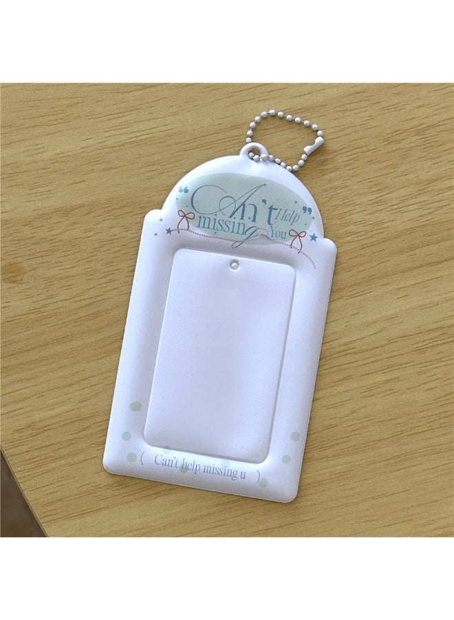 NIBEMINENT 1 - Piece Cherry Blossoms Sea ​​Salt Kpop Photo Card Holder Pendant Key Chain ID Badge Holder ID Card Holder Photo Card Protector for School ID Office ID Access Card for Women Girls - Image 1